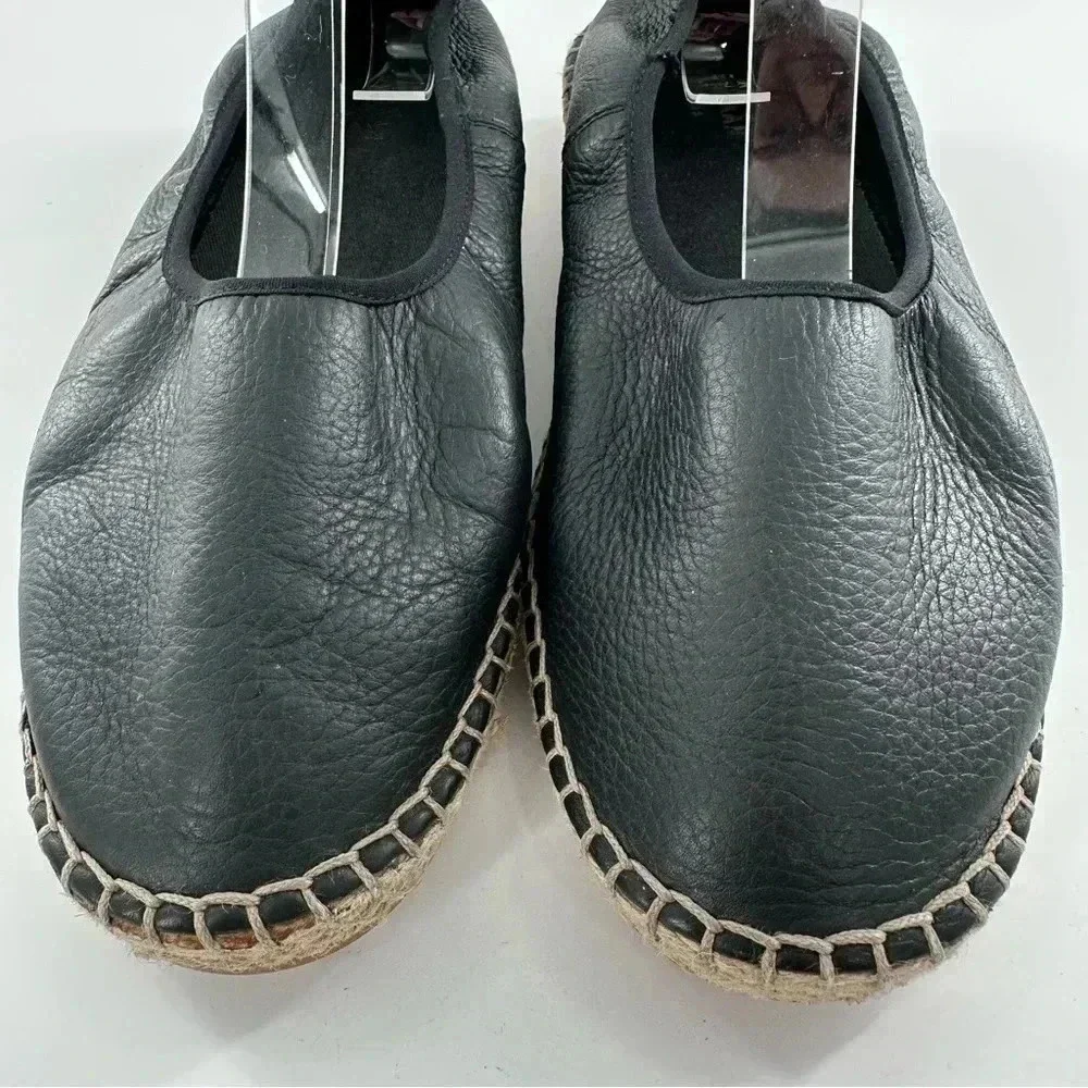 Cole Haan Grand OS womens flats size 8.5 black leather flatform Espadrilles